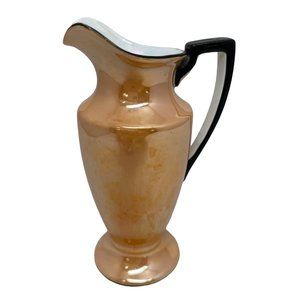 Creamer Gold Black White Noritake M Handpainted Lusterware 5 3/4"
